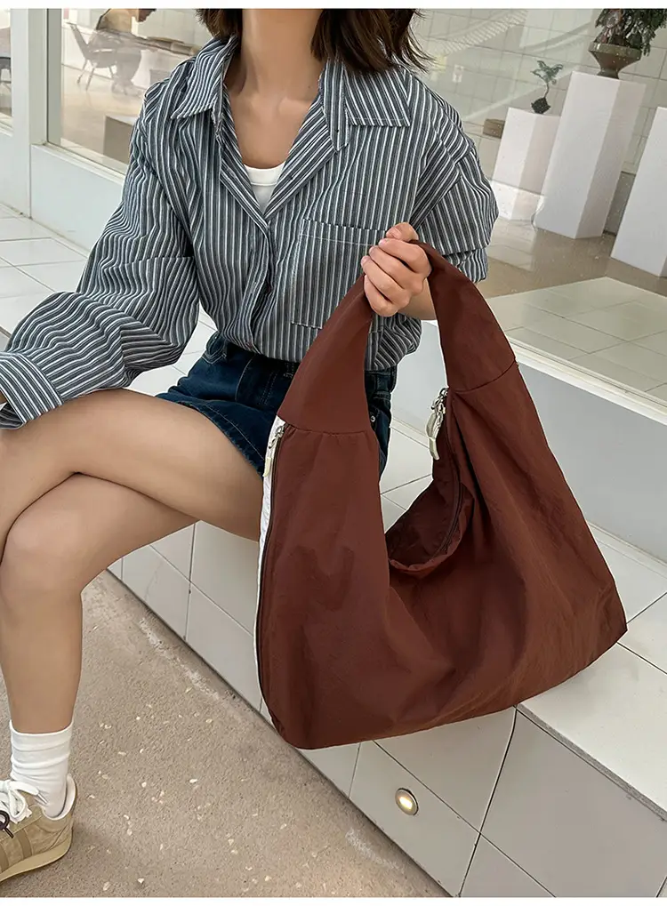 Women Brown Crossbody Tote Bag Large Capacity Lightweight — feature 34