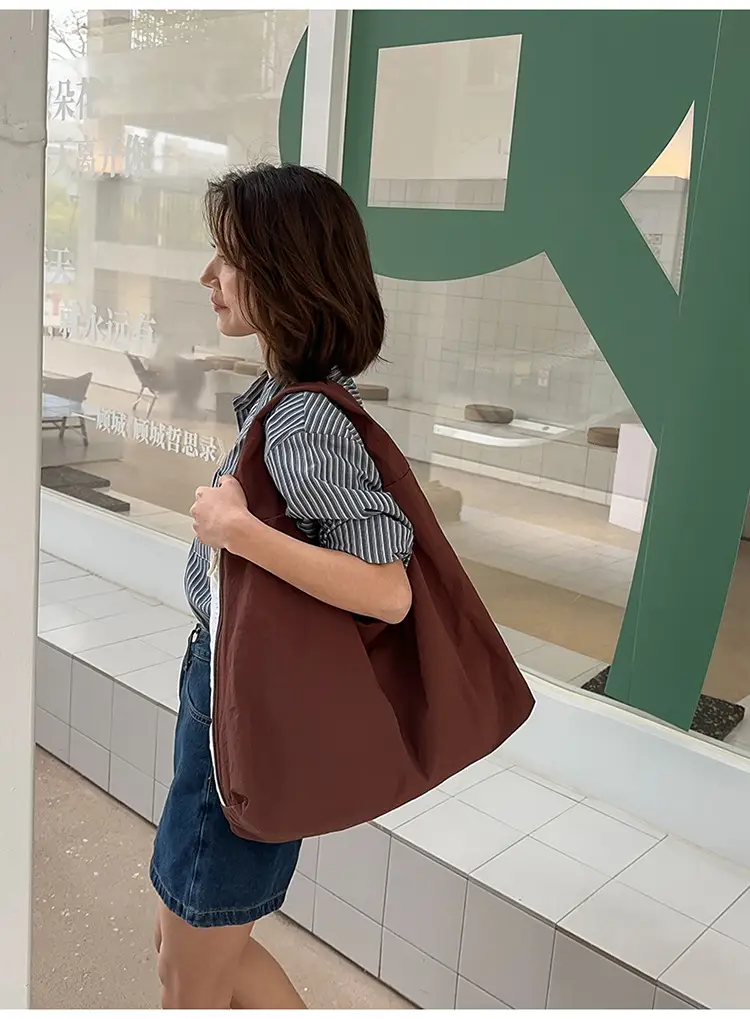 Women Brown Crossbody Tote Bag Large Capacity Lightweight — feature 35