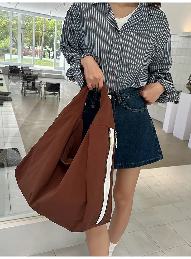 Women Brown Crossbody Tote Bag Large Capacity Lightweight — feature 38