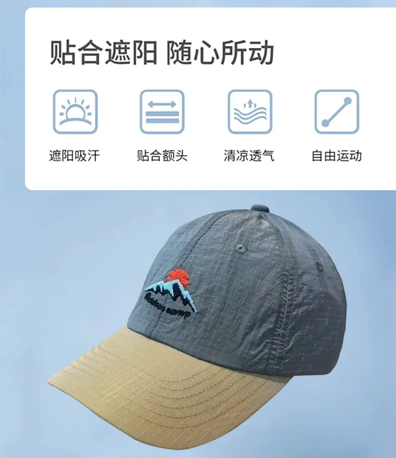 Men Waterproof Baseball Cap Blue Black — feature 4