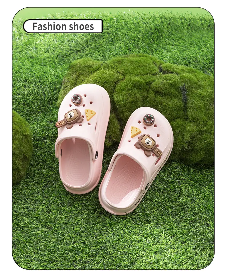Girls Pink Cartoon Toe-Toe Slippers Summer — feature 12