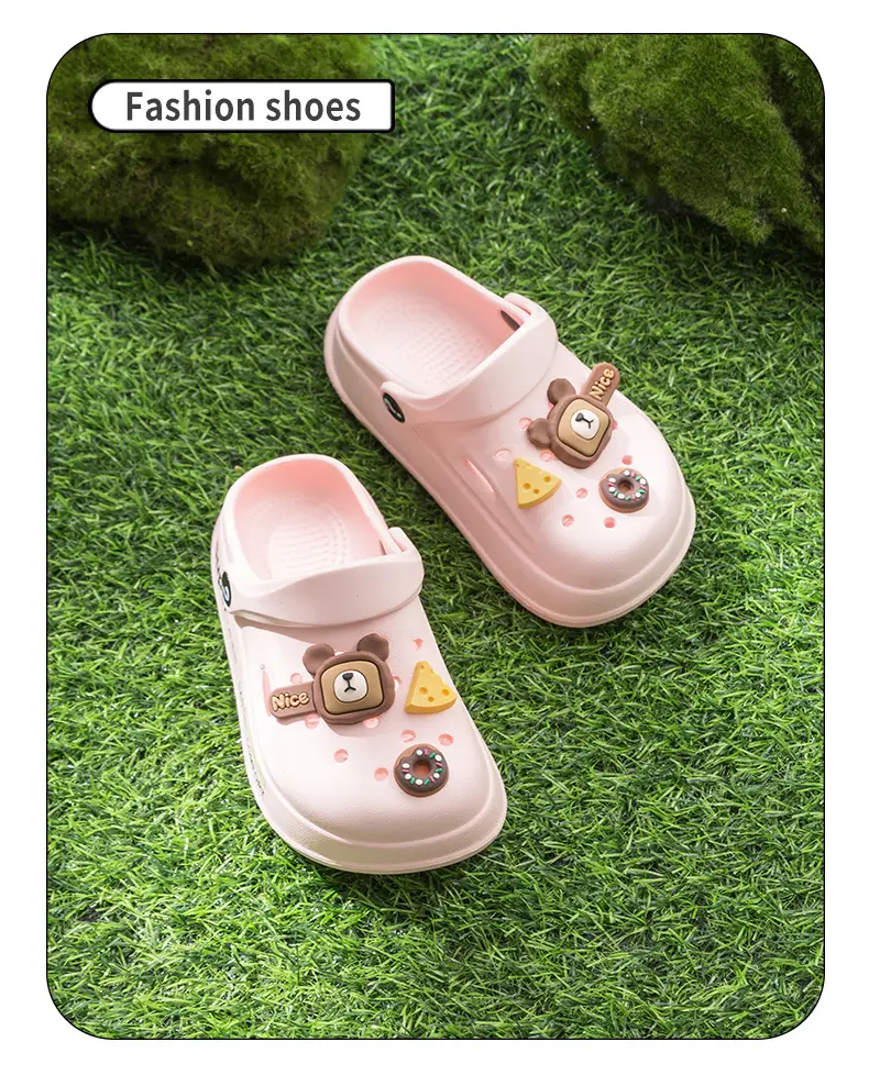 Girls Pink Cartoon Toe-Toe Slippers Summer — feature 13