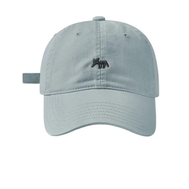 Haze Blue Embroidered Baseball Cap for Men Women 2026