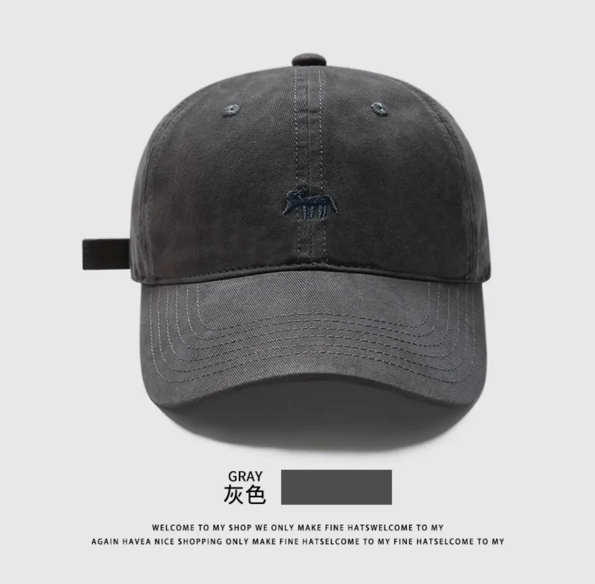 Haze Blue Embroidered Baseball Cap for Men Women 2026 — feature 8