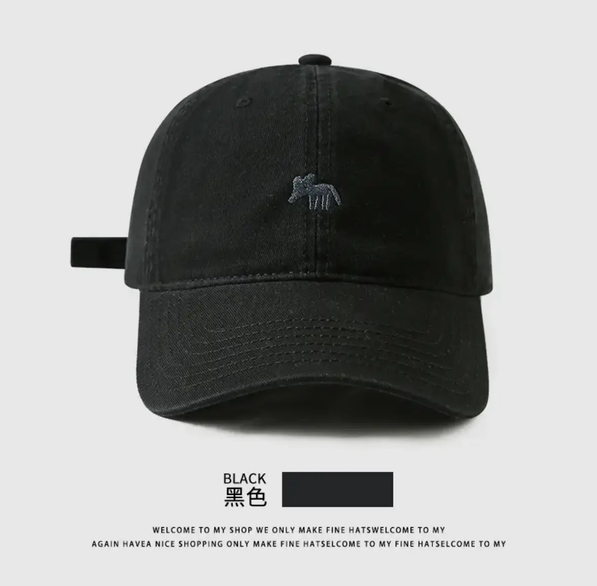 Haze Blue Embroidered Baseball Cap for Men Women 2026