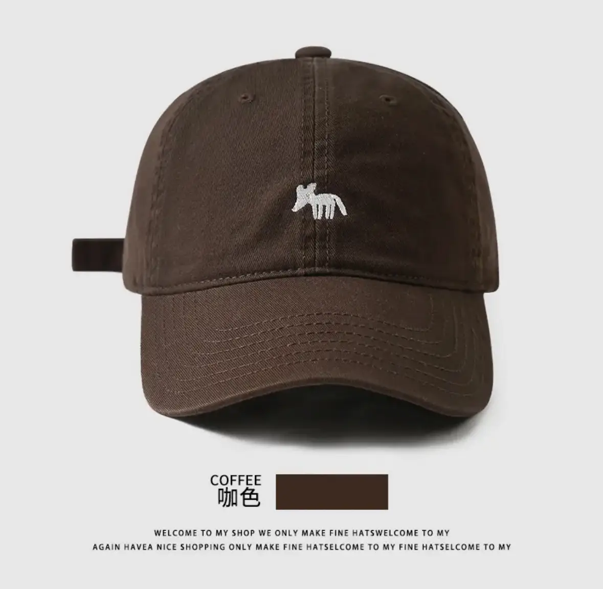 Haze Blue Embroidered Baseball Cap for Men Women 2026