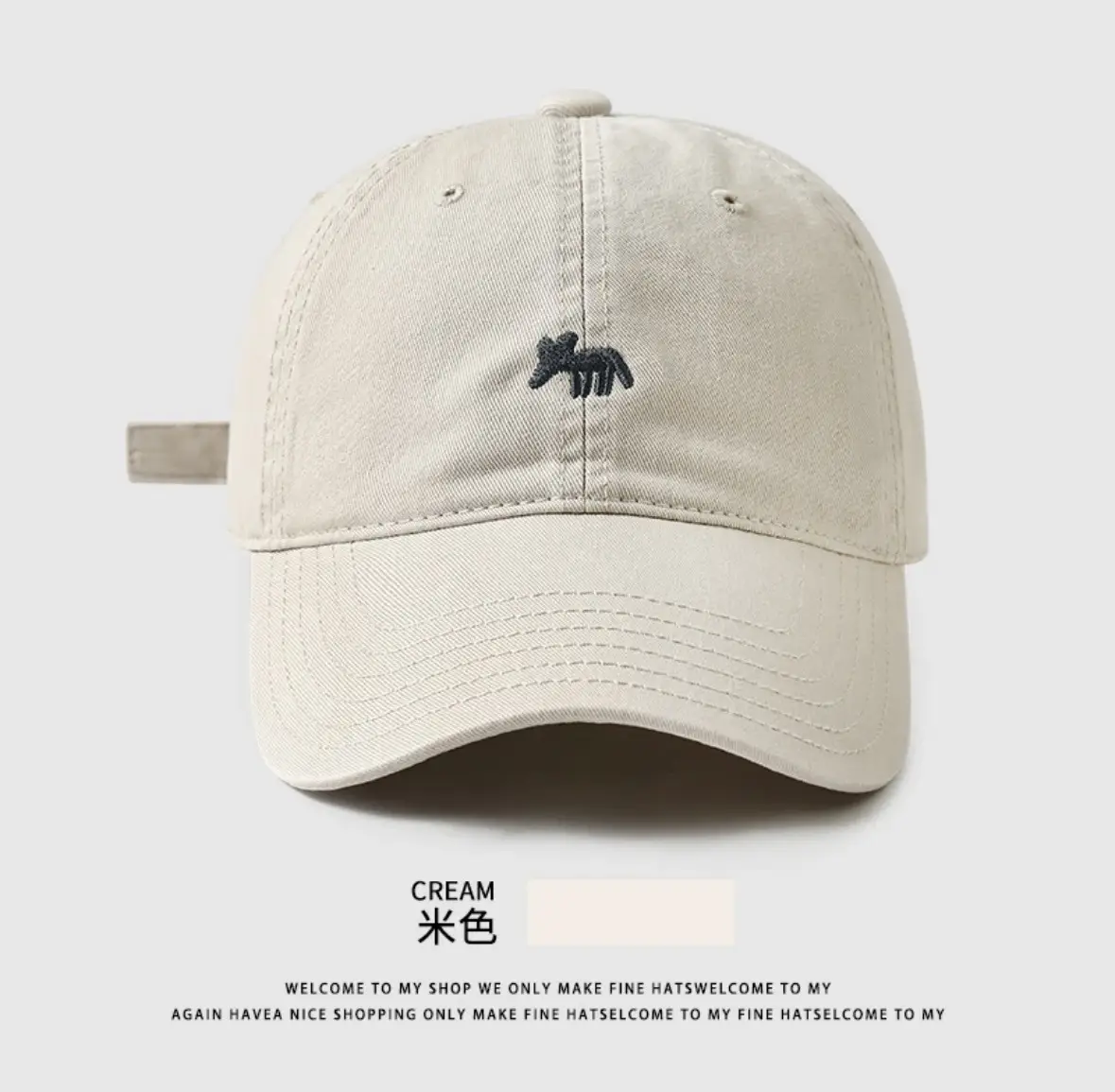 Haze Blue Embroidered Baseball Cap for Men Women 2026