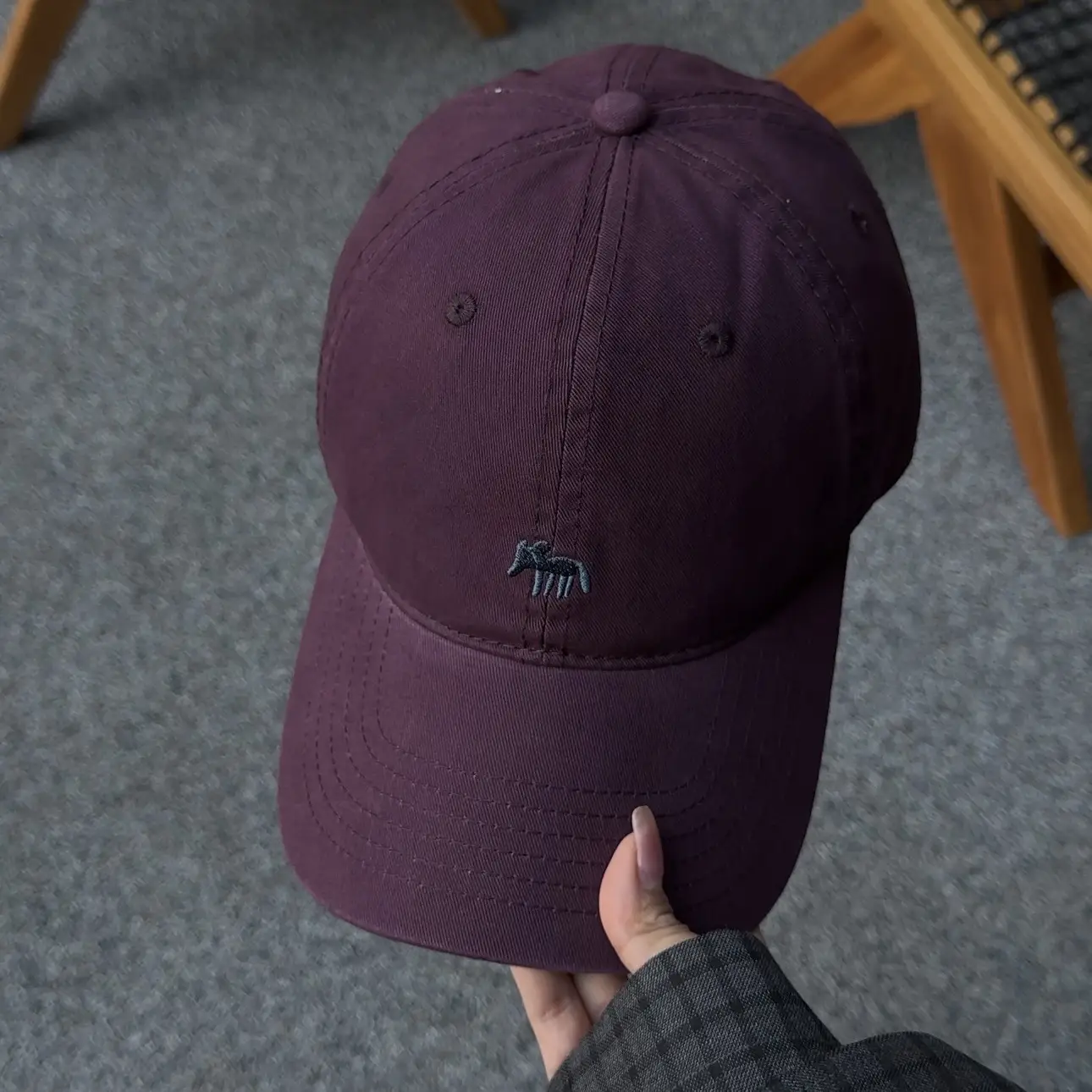 Haze Blue Embroidered Baseball Cap for Men Women 2026