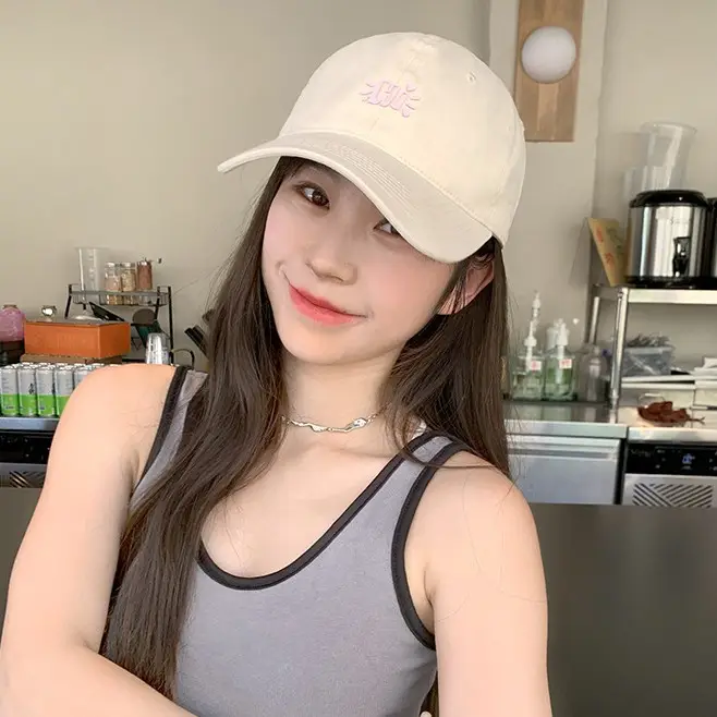 Purple 2025 Hi Letter Baseball Cap for Couples