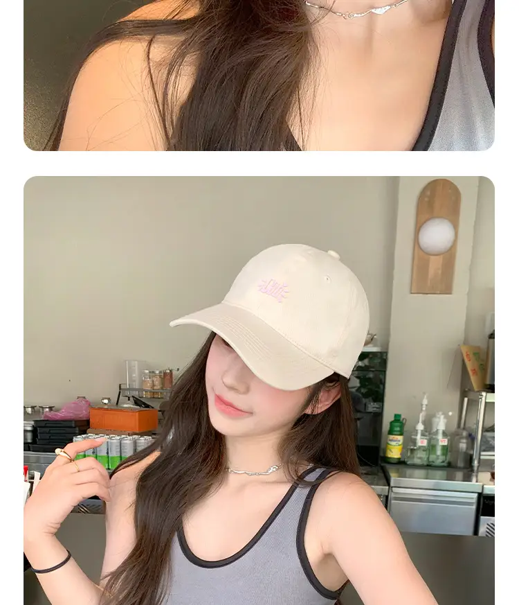 Purple 2025 Hi Letter Baseball Cap for Couples — feature 15