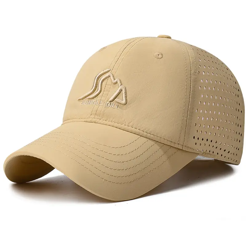 Perforated Baseball Cap 7.5cm Long, Black, UV Protective - Image 5