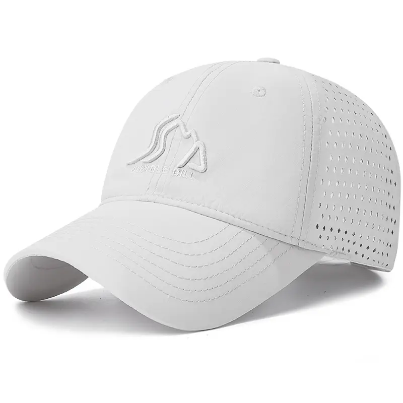 Perforated Baseball Cap 7.5cm Long, Black, UV Protective - Image 6
