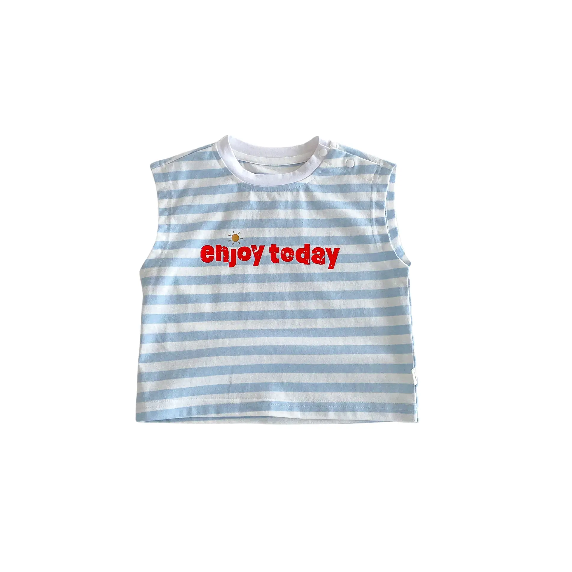 Children Striped Vest Blue White 2026 Summer - Image 8