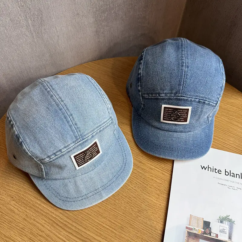 Japanese-Style Washed Denim Cap for Men - Image 5