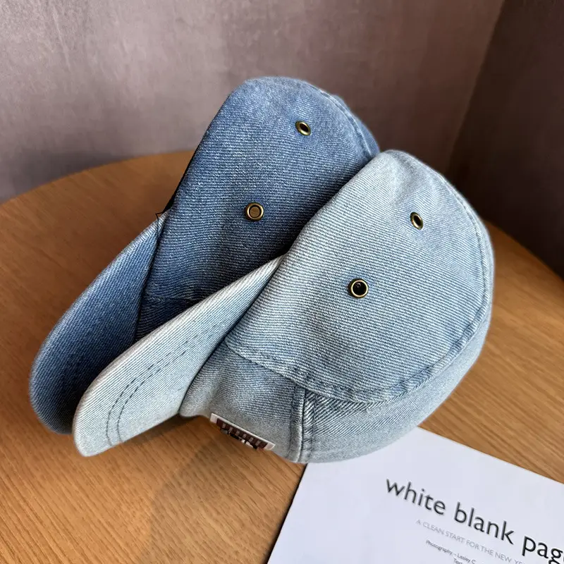 Japanese-Style Washed Denim Cap for Men - Image 8