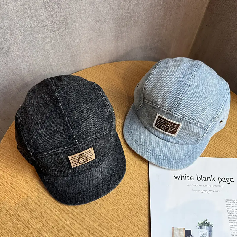 Japanese-Style Washed Denim Cap for Men — feature 8