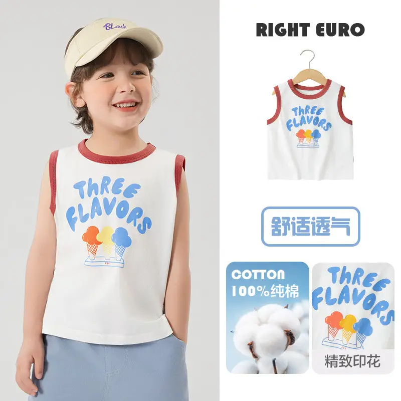 Purple 360° Back Print Kids Vest T-Shirt Summer 2026 - Image 2