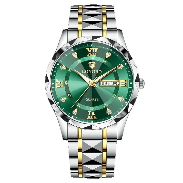 Longbo Green Quartz Men's Watch with Calendar - Image 14