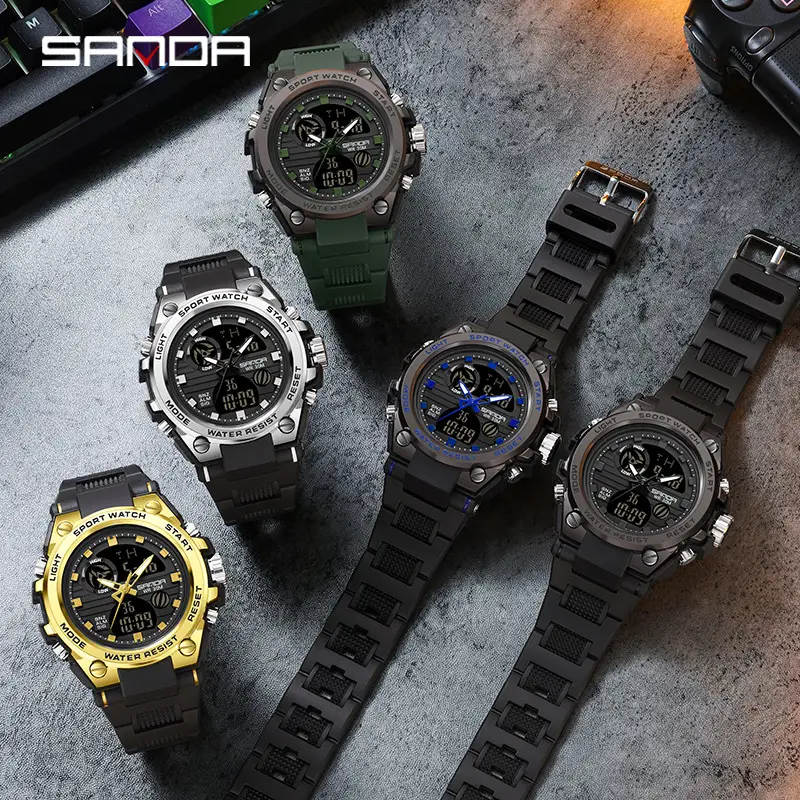 Sanda Multifunctional Luminous Sports Watch Rose Gold - Image 35