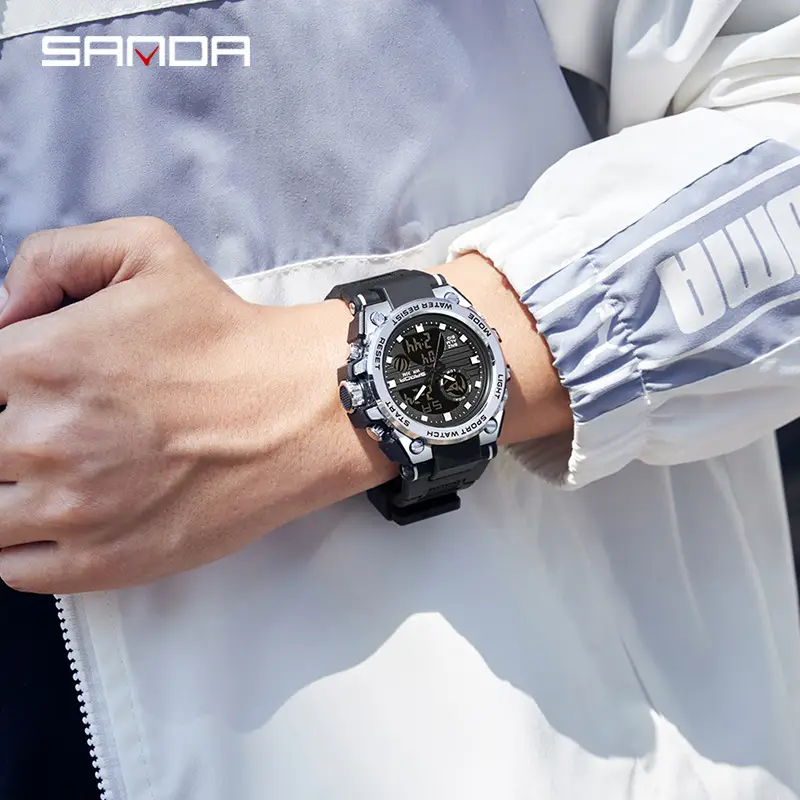 Sanda Multifunctional Luminous Sports Watch Rose Gold - Image 36