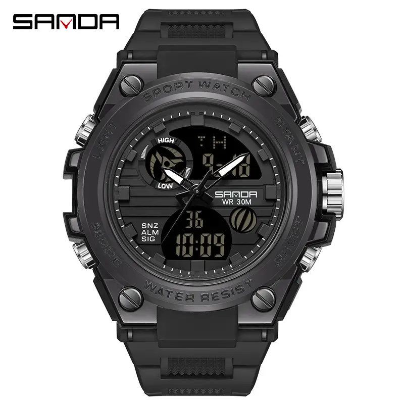 Sanda Multifunctional Luminous Sports Watch Rose Gold - Image 2