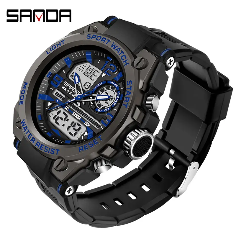 Sanda Multifunctional Luminous Sports Watch Rose Gold - Image 29