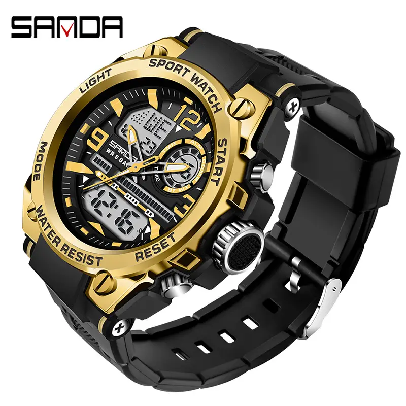 Sanda Multifunctional Luminous Sports Watch Rose Gold - Image 30