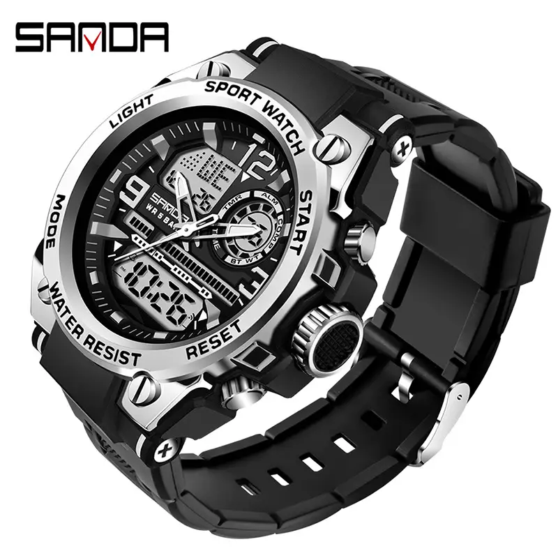 Sanda Multifunctional Luminous Sports Watch Rose Gold - Image 31