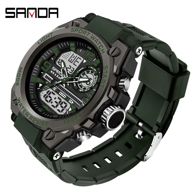 Sanda Multifunctional Luminous Sports Watch Rose Gold - Image 32