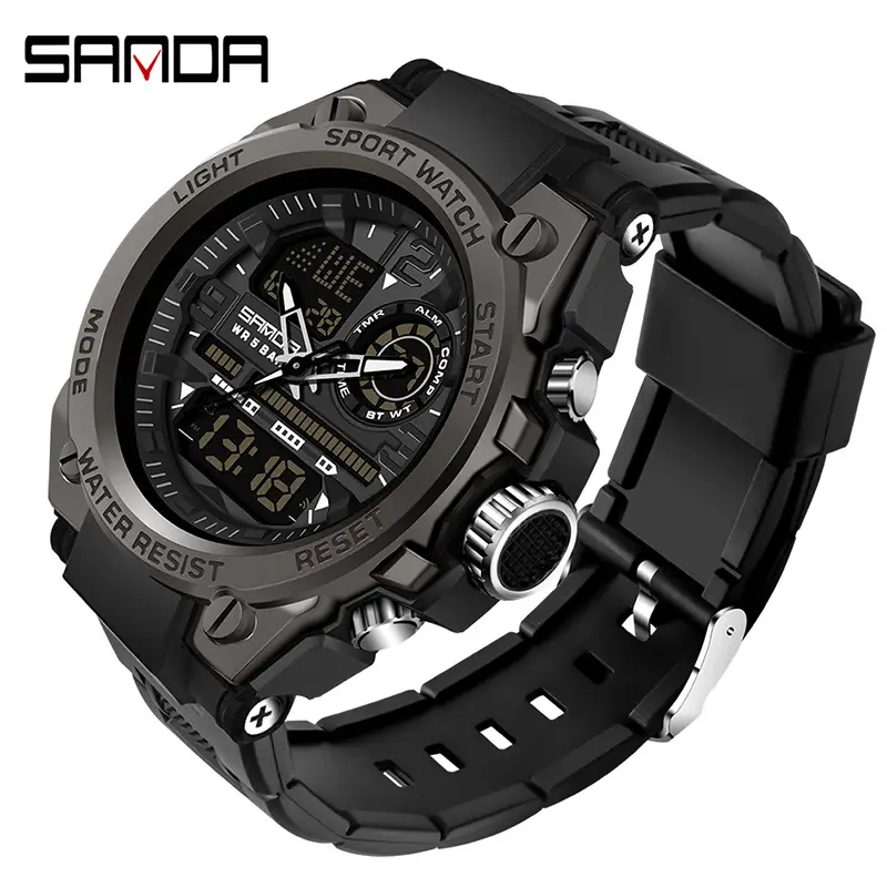 Sanda Multifunctional Luminous Sports Watch Rose Gold - Image 33
