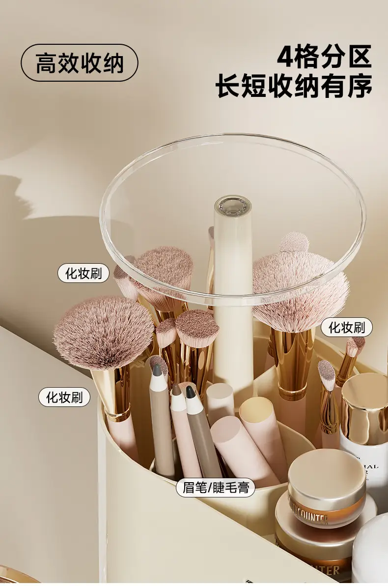 Large Capacity Pressing Lifting Cosmetic Storage Box — feature 10