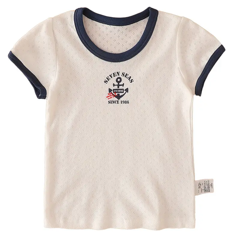 Baby Boys Cotton T-Shirt Set White Blue Summer - Image 16