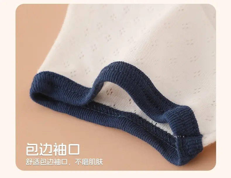 Baby Boys Cotton T-Shirt Set White Blue Summer — feature 14