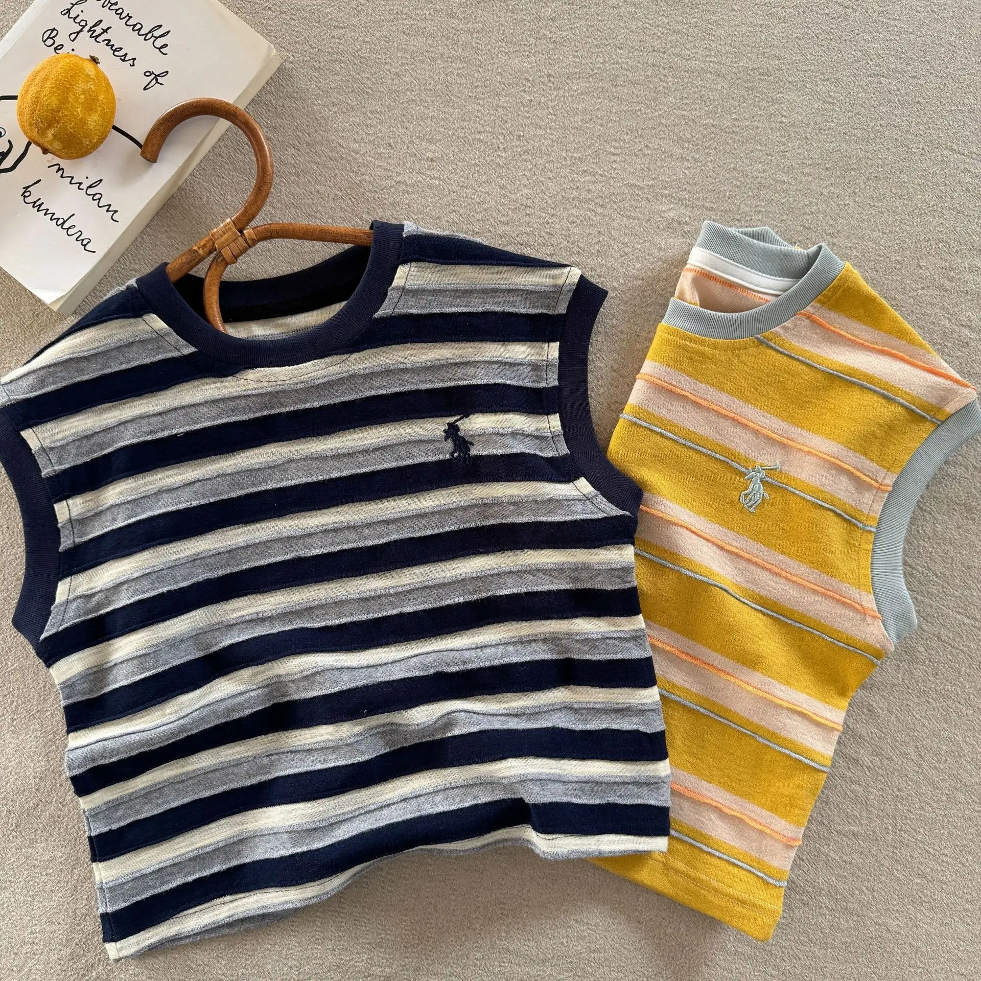 Children Striped T-Shirt Set Navy Yellow 2025 — feature 13