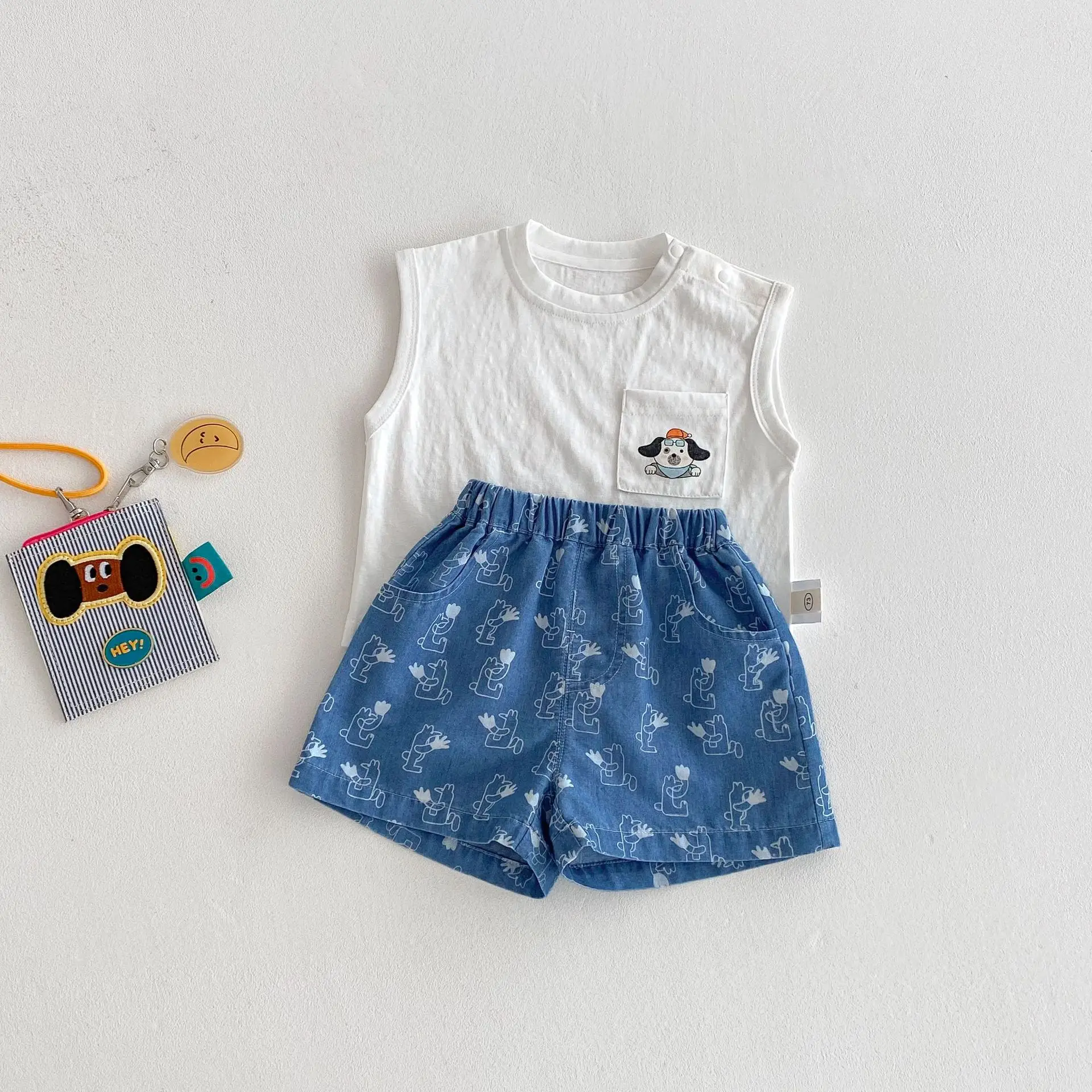 Boys Cartoon Vest & Printed Shorts Set 2025 - Image 3