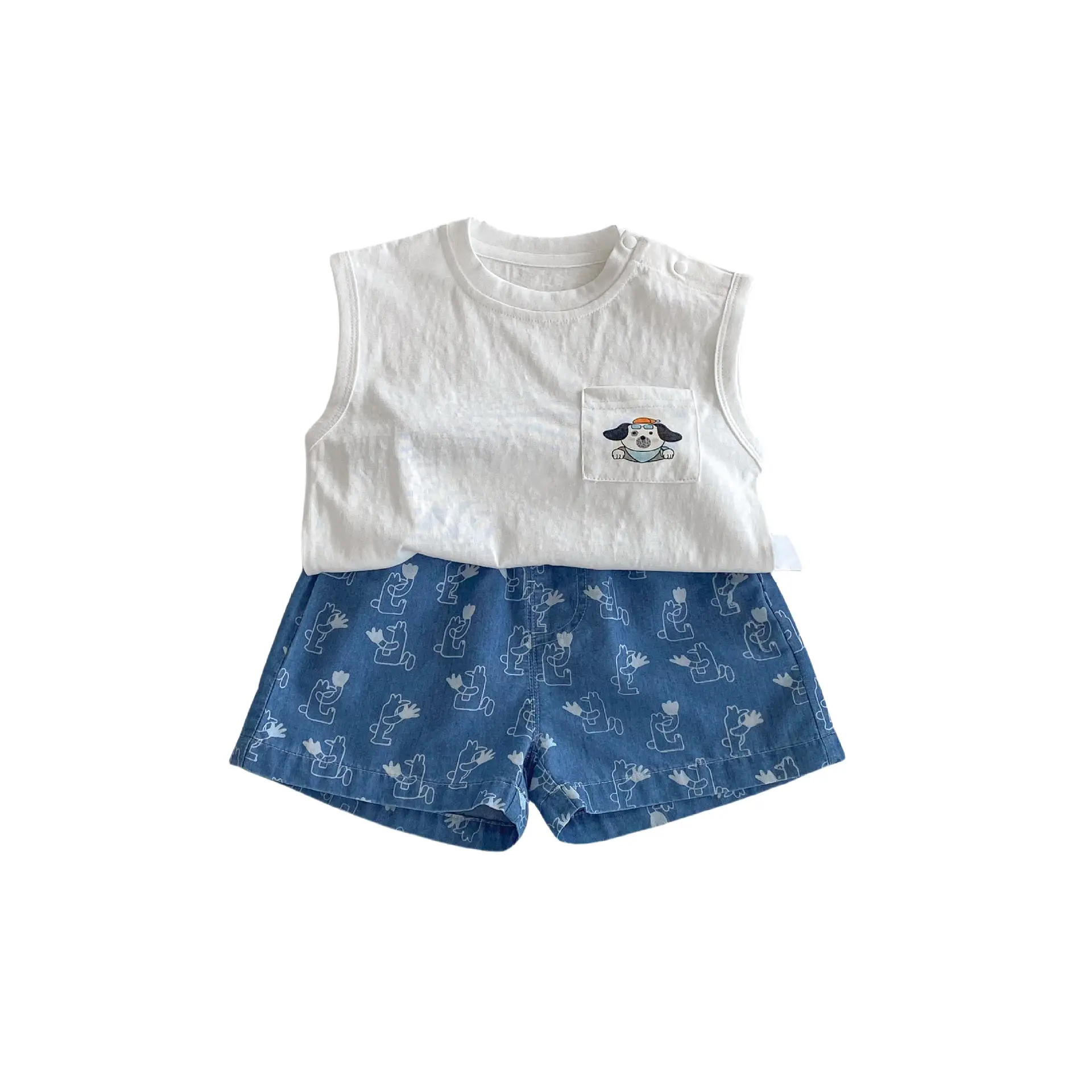 Boys Cartoon Vest & Printed Shorts Set 2025 - Image 5