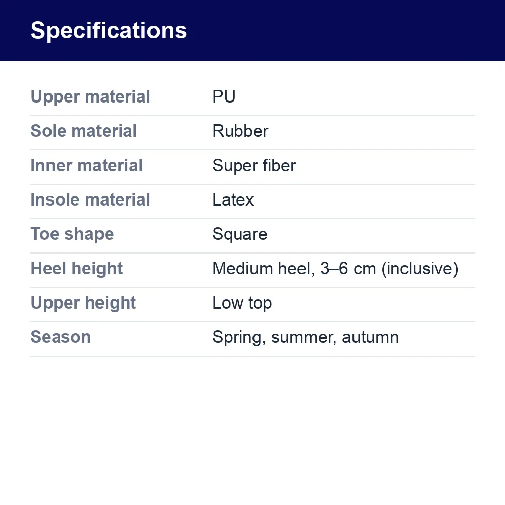 Women's Square-Toe Pumps with Sculptural Heel – specifications