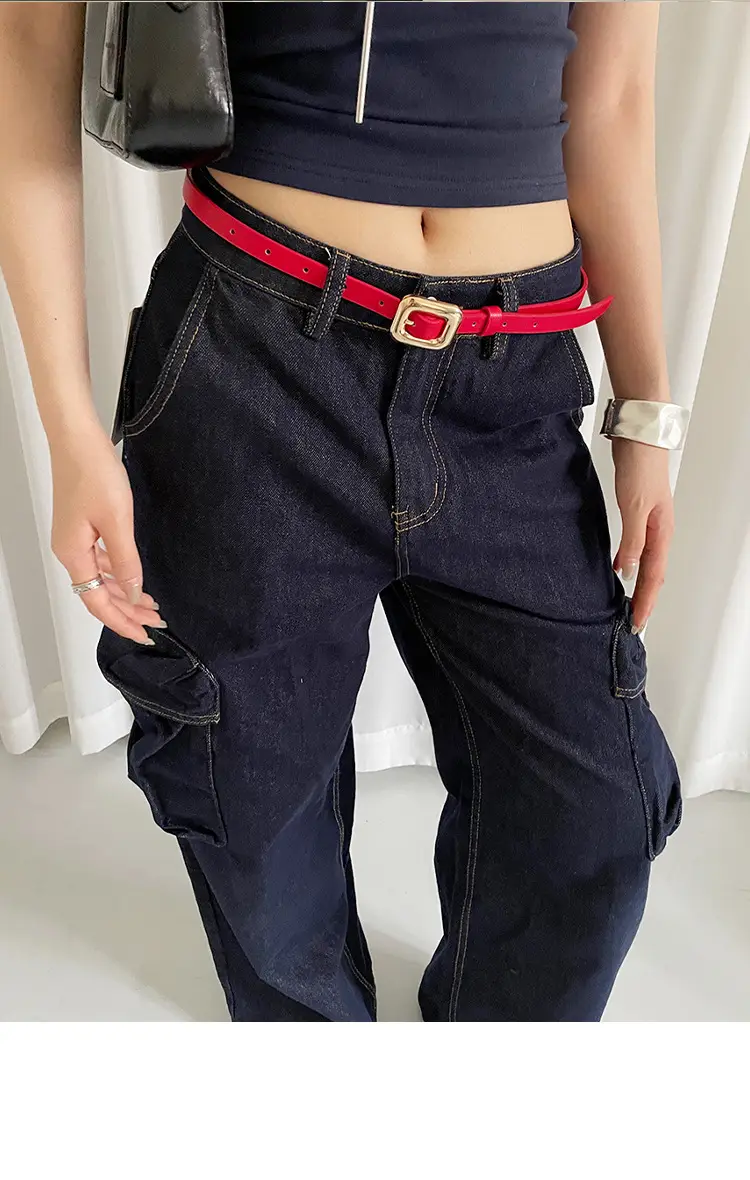 High-End Red Belt for Women Slim Girdle Jeans Belt — feature 10
