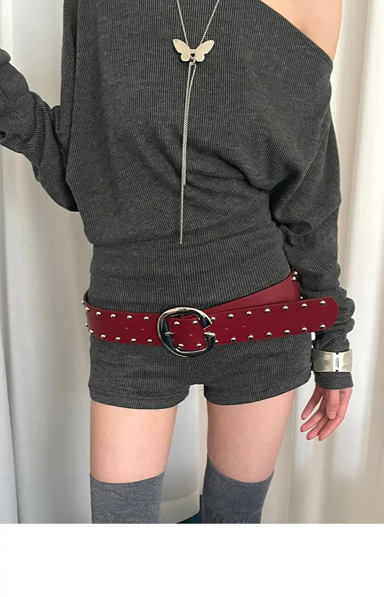 High-End Red Belt for Women Slim Girdle Jeans Belt — feature 5