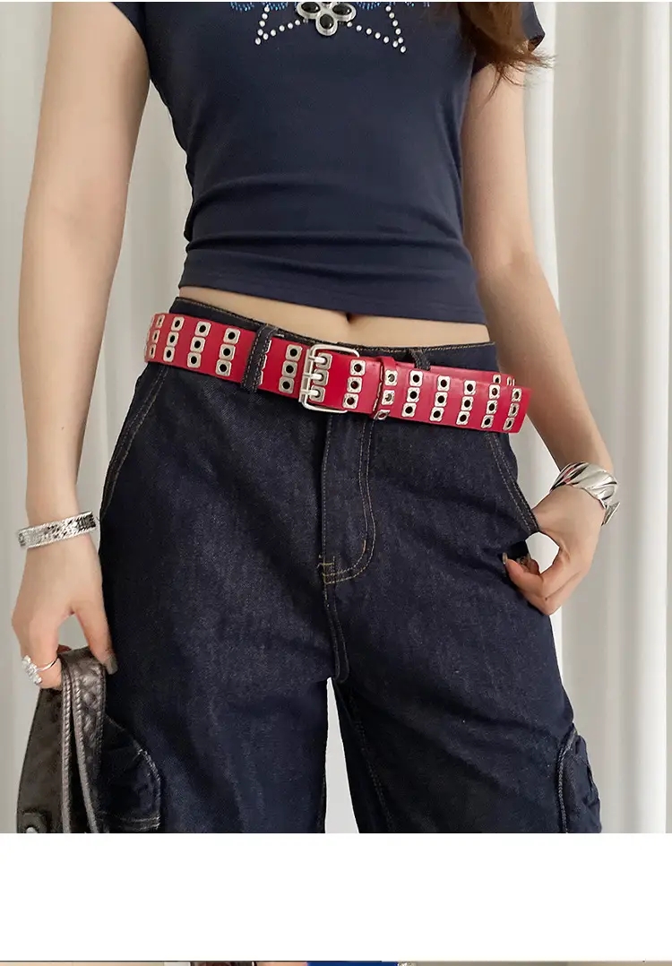 High-End Red Belt for Women Slim Girdle Jeans Belt — feature 6