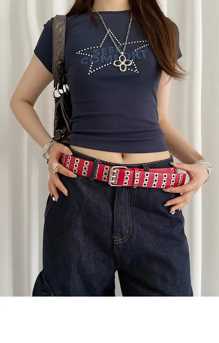 High-End Red Belt for Women Slim Girdle Jeans Belt — feature 7