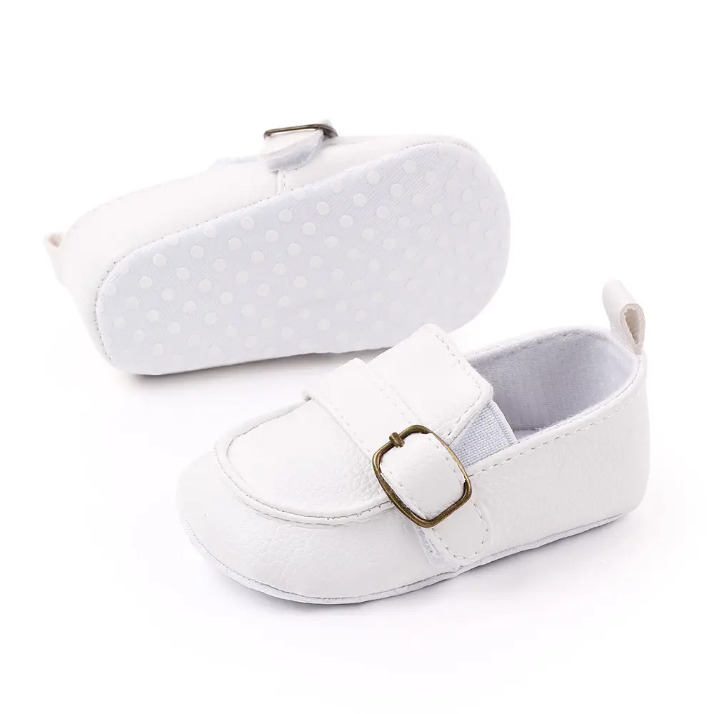 Brown Leather Toddler Shoes with Metal Buckle — feature 10