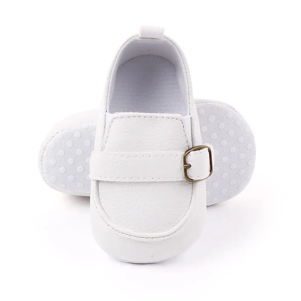 Brown Leather Toddler Shoes with Metal Buckle — feature 11