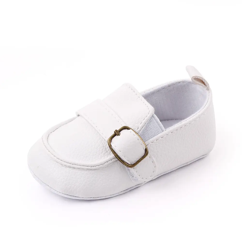 Brown Leather Toddler Shoes with Metal Buckle — feature 12