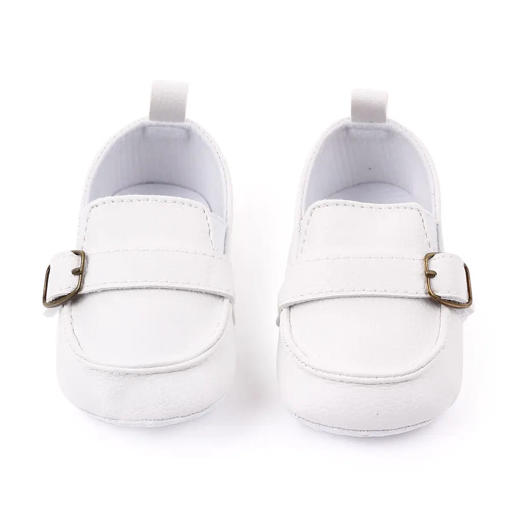 Brown Leather Toddler Shoes with Metal Buckle — feature 8