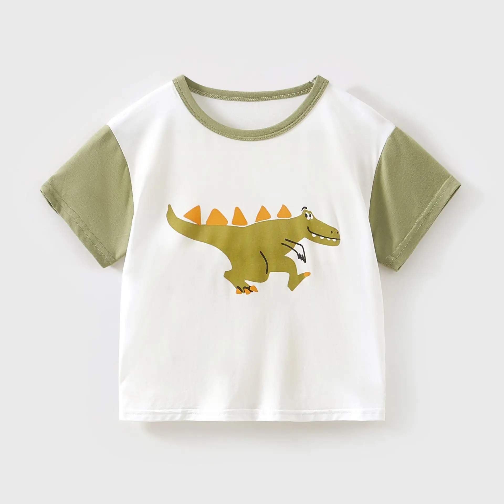 Baby's Cream Cake T-Shirt White Orange Short Sleeve