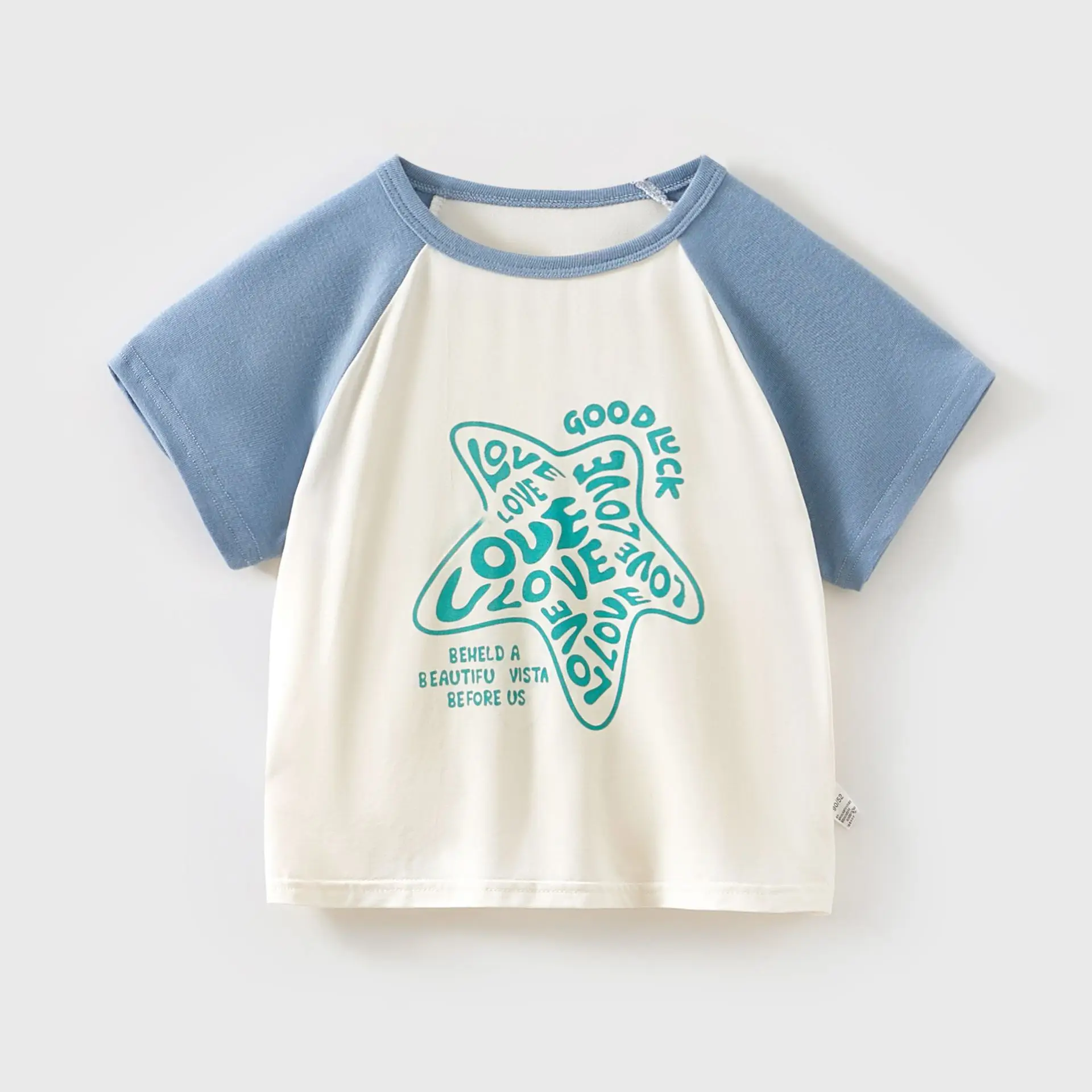 Baby's Cream Cake T-Shirt White Orange Short Sleeve