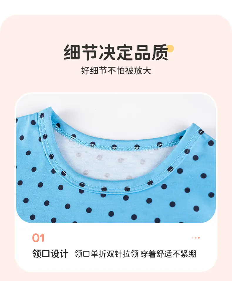 Cute Cat Print Girls Summer Dress Blue Peasant Skirt — feature 9