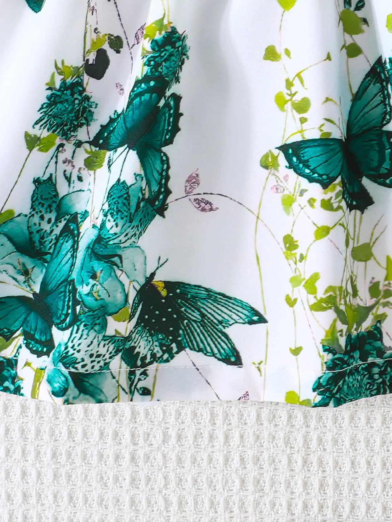 Green Bow Butterfly Print Baby Dress for Girls — feature 31