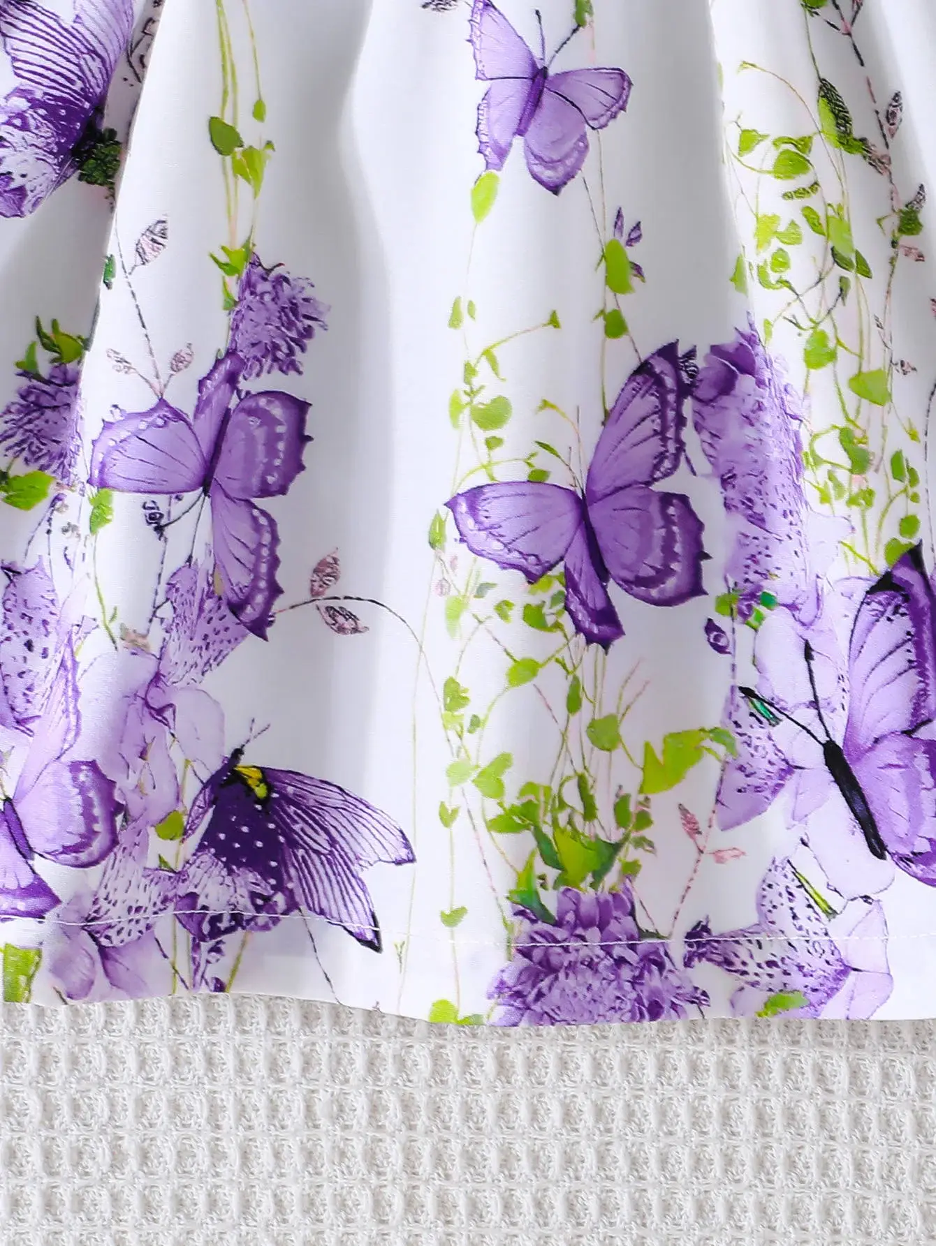 Green Bow Butterfly Print Baby Dress for Girls — feature 35